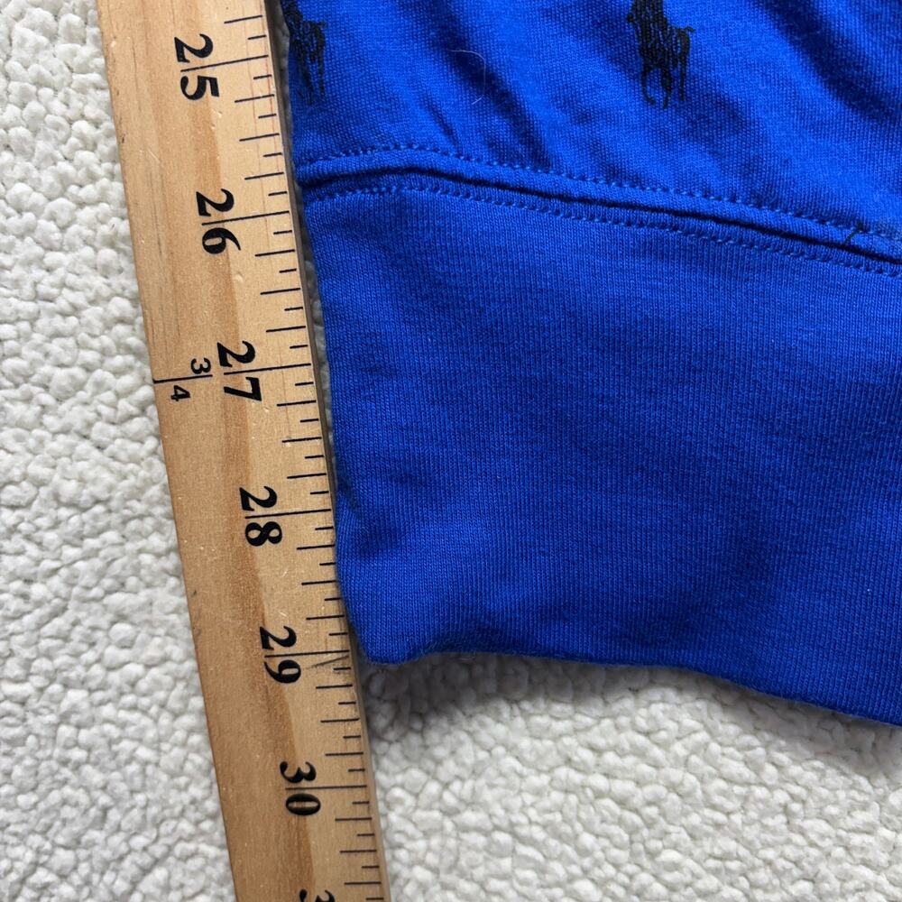 Polo Ralph Lauren Jogger Mens XL Blue Allover Pony Logo Pajama Pants Cotton NEW - Picture 9 of 10